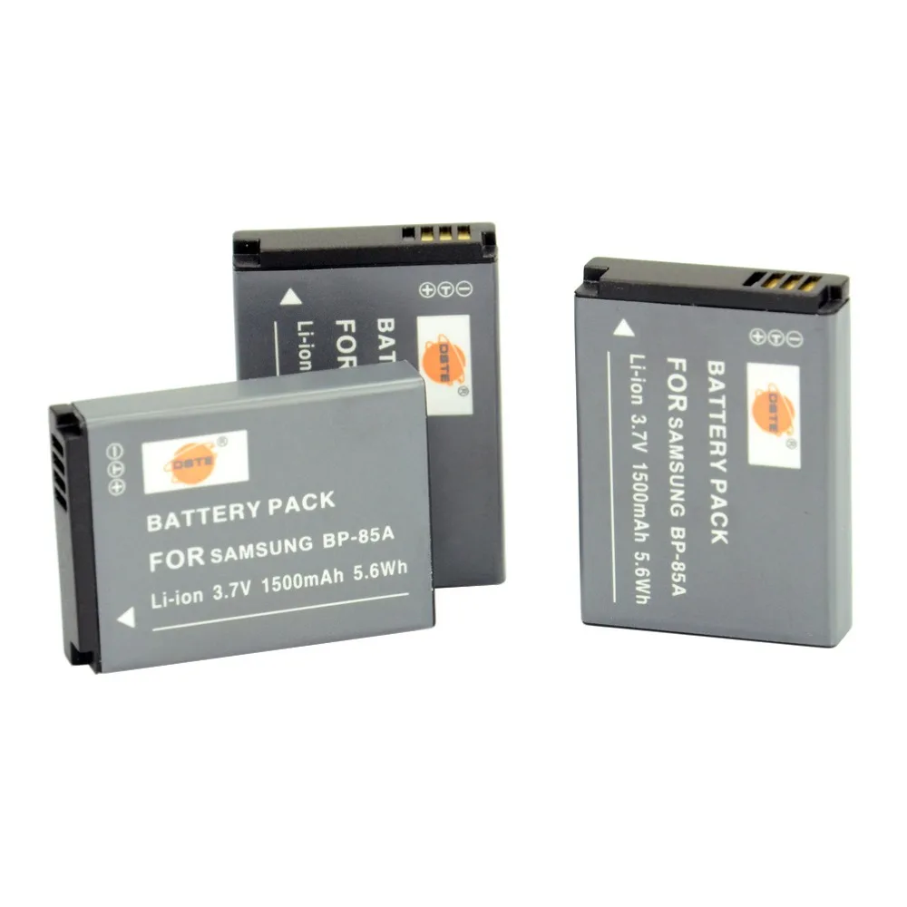 

DSTE 3PCS BP-85A Rechargeable Battery For Samsung WB210 PL210 SH100 Digital Camera