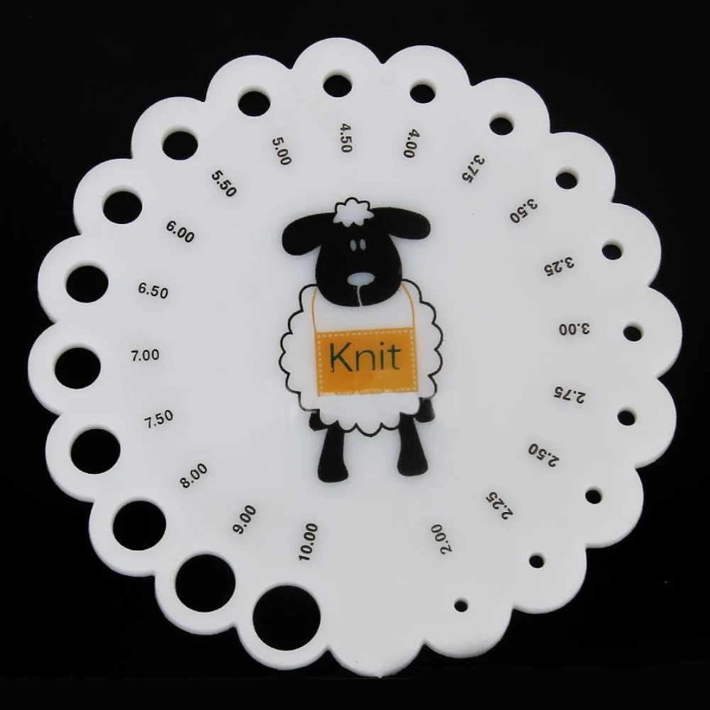 Спицы для вязания овец, круглые размеры 2 мм-10 мм, измерительное правило, спицы для вязания, инструмент, аксессуар