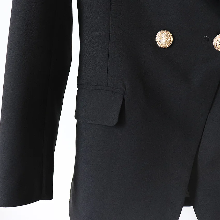 European&American double breasted black Blazers coats New 2018 fashion bouttons women jackets S454