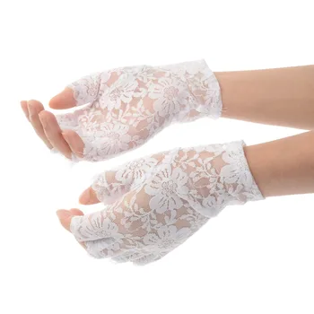 

Hot Women Amazing Goth Party Sexy Dressy Lace Gloves Mittens Fingerless Style