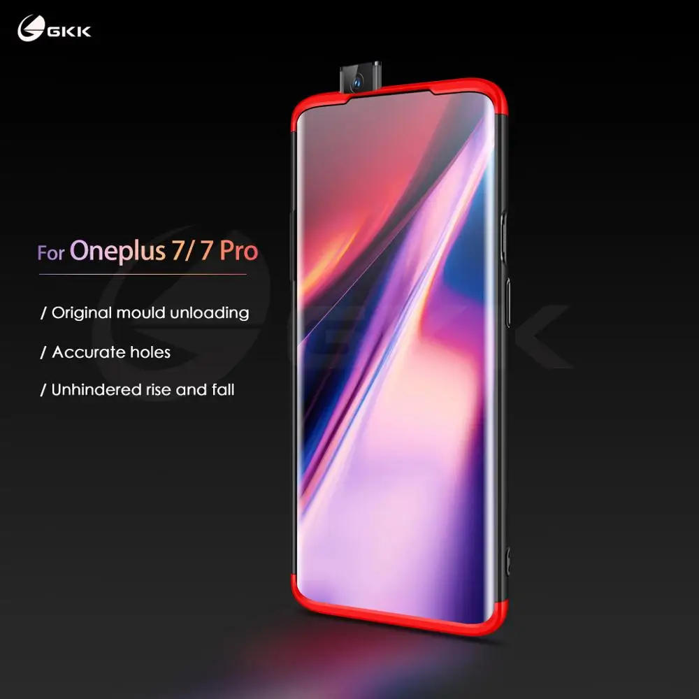 

GKK Original Case for Oneplus 7 7t pro Case 360 Full Protection Shockproof Matte Hard Pc 3 In 1 for Oneplus 7 7t pro Cover Coque