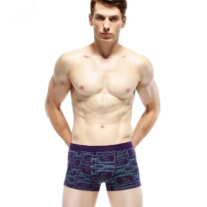 

4piece/lots Men 's underwear male briefs cotton breathable waist cotton fabric men' s four corners underwear Lycra cotton boxers