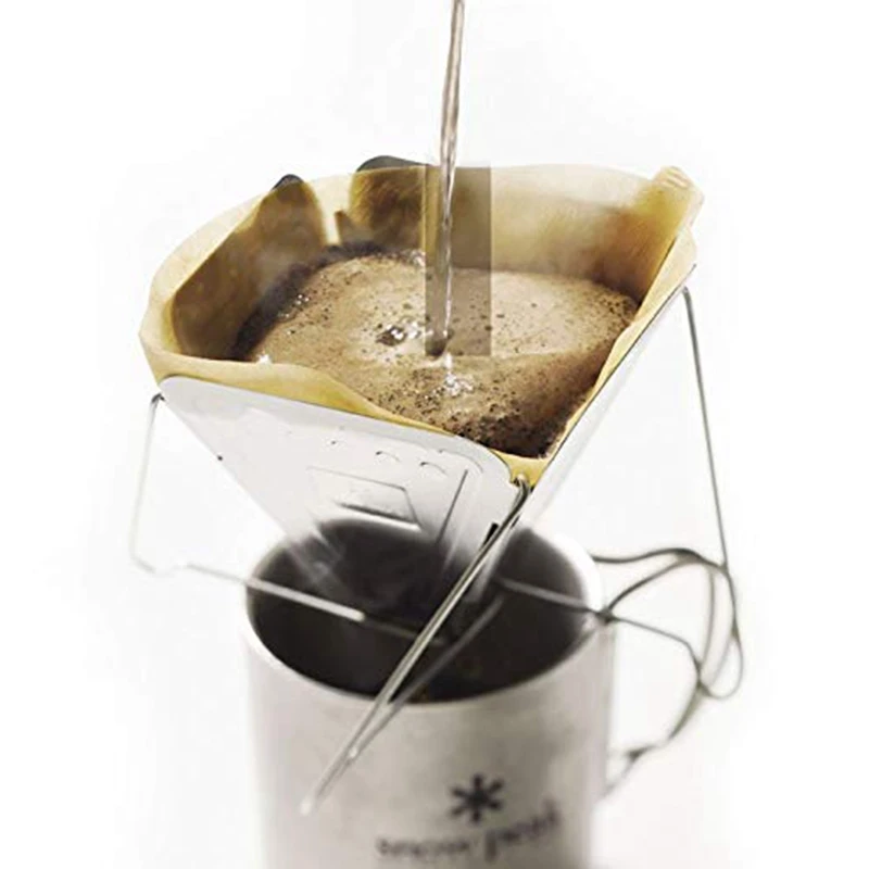

Outdoor Camping Folding Portable Coffee Drip Rack Stainless Steel Coffee Maker Hand Punch Coffee Filter