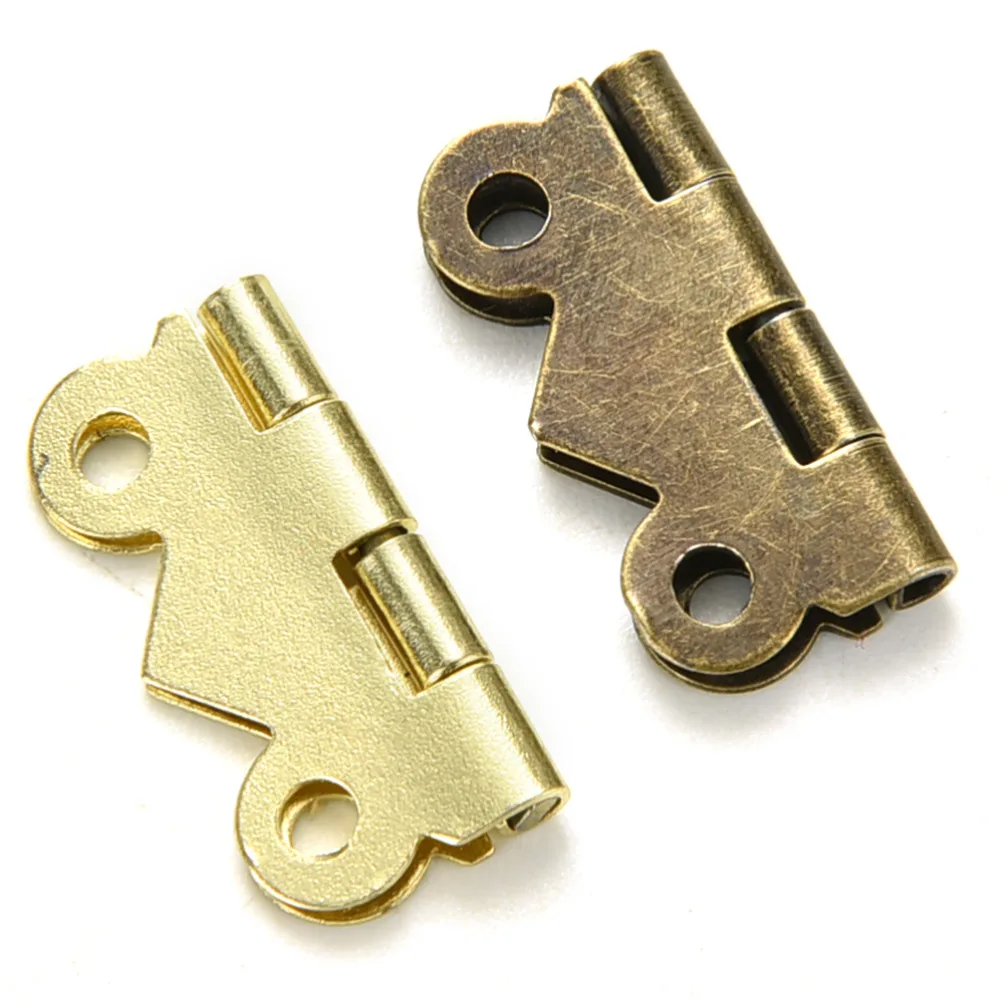 

10pcs Mini Butterfly Door Hinges 20mm x17mm Bronze Cabinet Drawer Jewellery Box Decorate Hinge For Furniture Hardware
