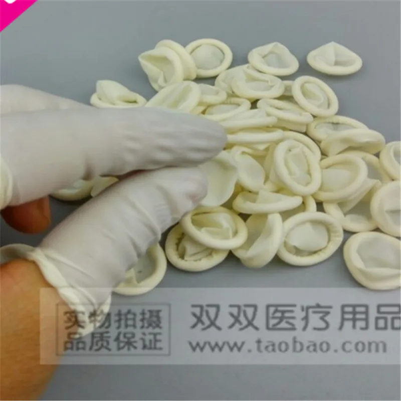 

A0180 1000pcs Dental Disposable gloves for finger Dental Disposable Sheath dental materials Scaler rubber finger Sheath cot