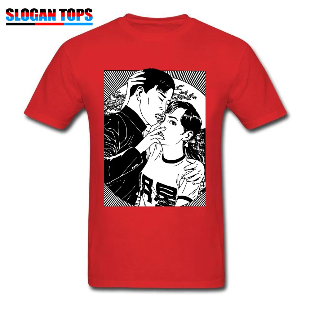Design Maruo-Suehiro Funny Short Sleeve Lovers Day Tops T Shirt Rife O-Neck 100% Cotton Fabric Tee Shirt Men T Shirt Maruo-Suehiro red