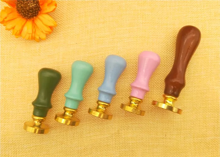 Selling new arrival mini wooden handle rose blue green color Macaron for wax seal only | Дом и сад