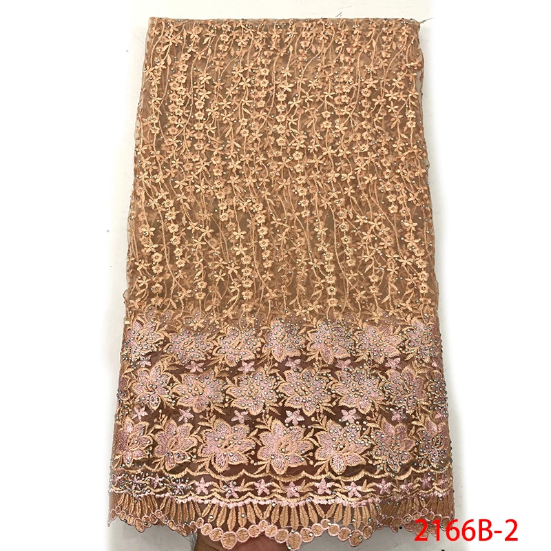 

New Design Cheap Flower Tulle Bridal Mesh Fabric Trim Embroidery Lace Fabric For Evening Dress QF2166B-2