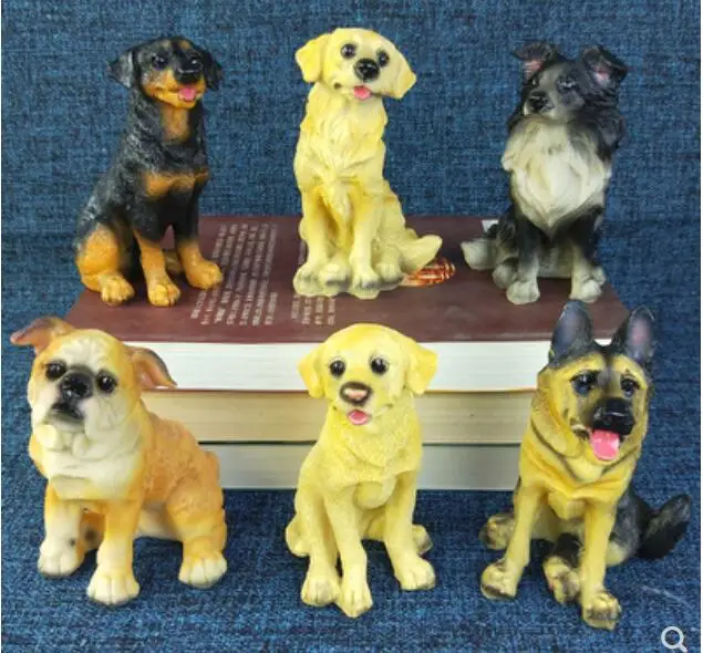 Lovely puppy dog small furnishings famous dog side animal husbandry