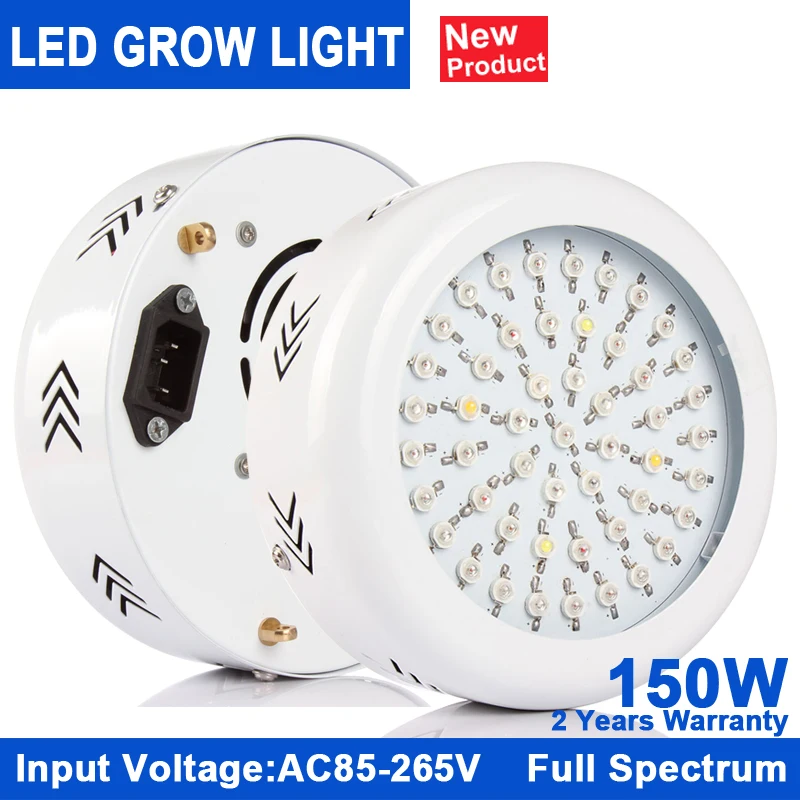 

KINDOMLED 1pcs Full Spectrum LED UFO 150W Led Grow Light Plant Growing Lamp for Flower Vegetables 50X3W Led Chip