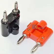 Высокое качество 1 пара винтов Тип двойная вилка типа «банан» динамик соединитель конвертер 2 шт 2 цвета