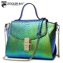 Bolso de cuero genuino de las mujeres de moda de lujo mujeres de los bolsos diseñador Gradiente verde serpentina mujeres bolso de los bolsos de cuero