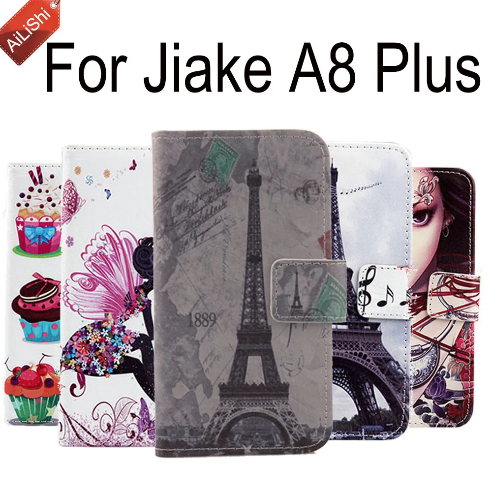 Роскошный защитный чехол кошелек для Jiake A8 Plus книжка из искусственной кожи с