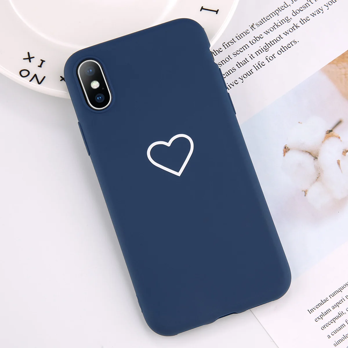 Lovebay Мягкий силиконовый чехол для телефона для пары Apple Iphone 11 Pro Max 8 7 6 6S Plus 5 5S SE XS Max XR X Love Heart TPU задняя крышка - Цвет: 7460N