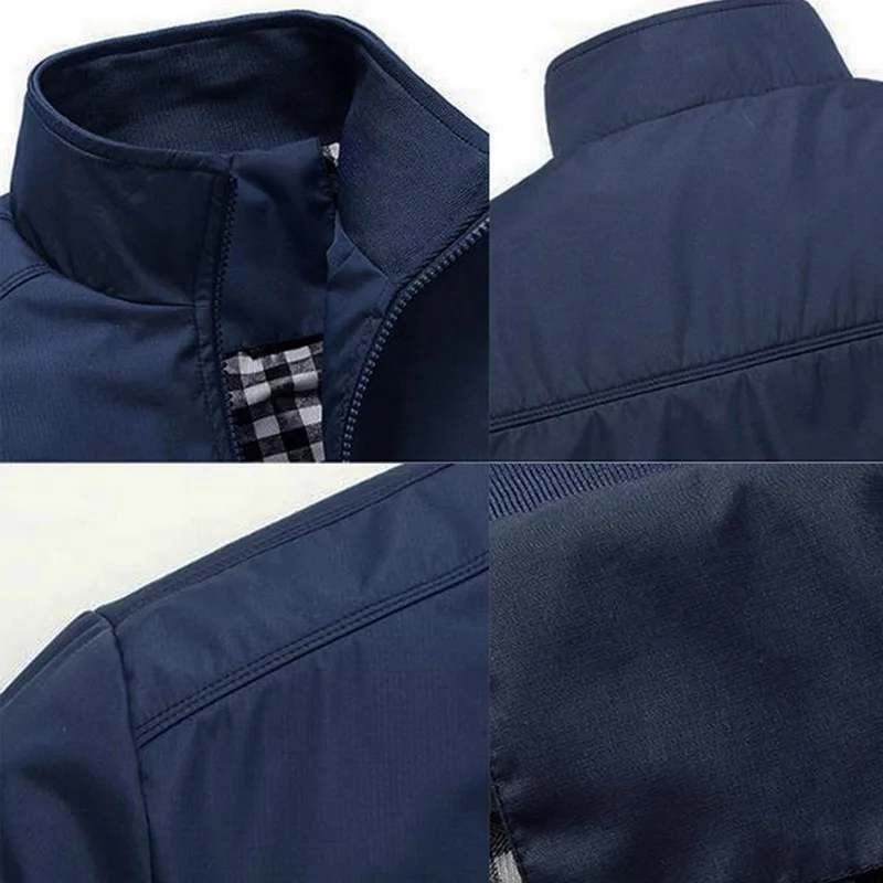 MoneRffi мужские куртки больших размеров 5XL одноцветные Классические мужские куртки весенне-осенние ветровки повседневные деловые куртки