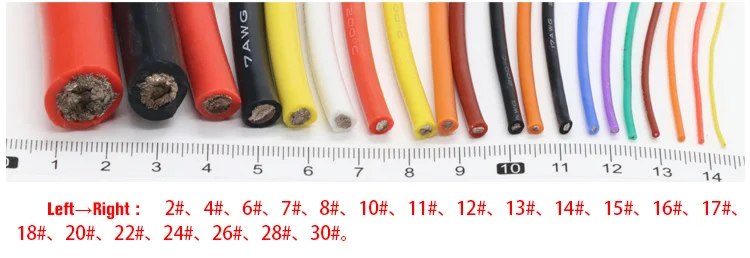 Гибкий силиконовый кабель 16AWG мягкий высокотемпературный Луженый Медный ul vw-1