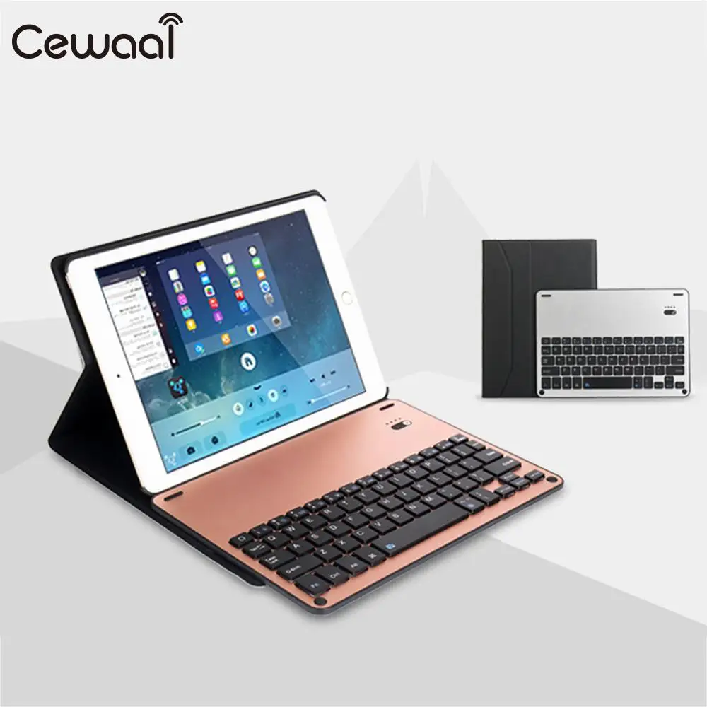 

Multicolor Keyboard Leather Case Keyboard Holster Keyboard Stand Smart for for Ipad Pro10.5 Bracket Durable