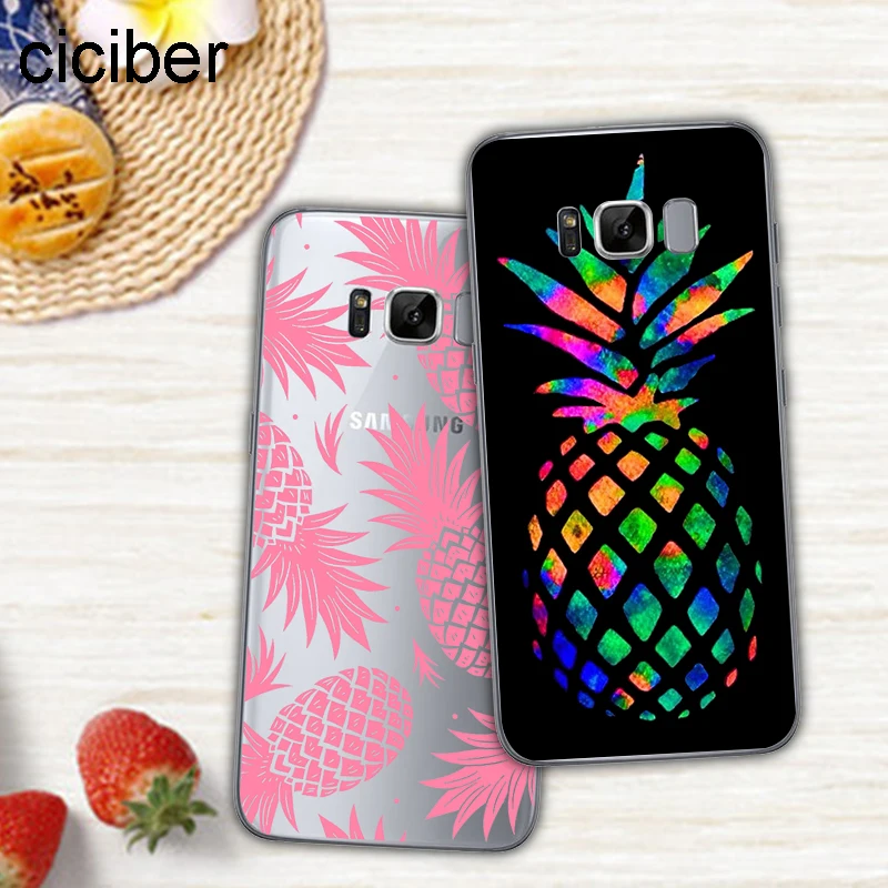

ciciber Summer Fruit Pineapple Banana Case For Samsung Galaxy S7 Edge S8 S9 Plus J5 J7 2016 Note 8 Cover Soft TPU Phone Case