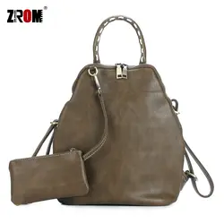 ZROM женский рюкзак из ПУ материала модный рюкзак женская сумка на плечо Высокие качественный школьный рюкзак офисный школьный рюкзак