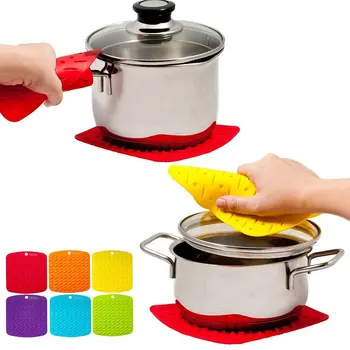 

Non-slip Silicone Trivet Mat Heat-Resistant Cup Mat Bowl Pad Coaster Teapot Hot Pot Holder Silicone Insulation Mat