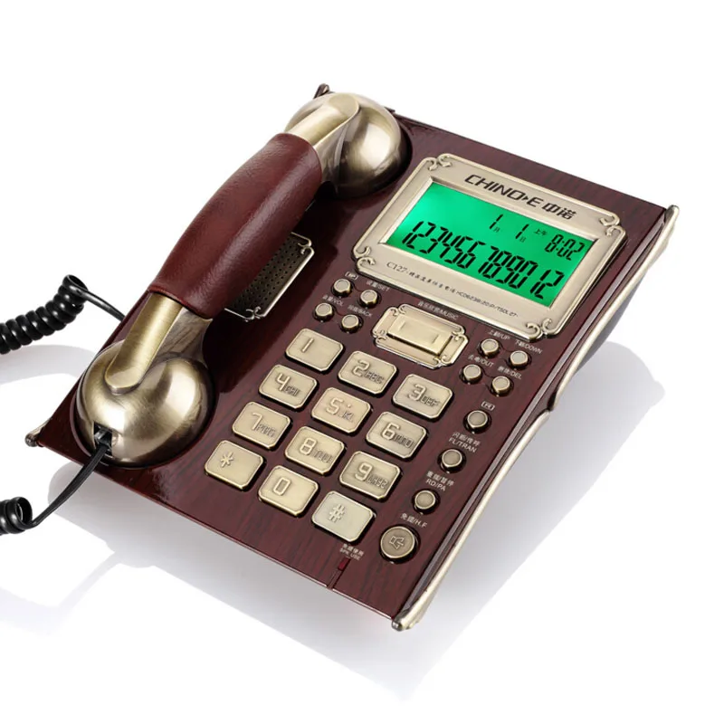 Маленький Ретро телефон отрегулировать рингтон античная бронза домашний декор Телефон без батареи стационарные телефоны с немой повторной циферблатом