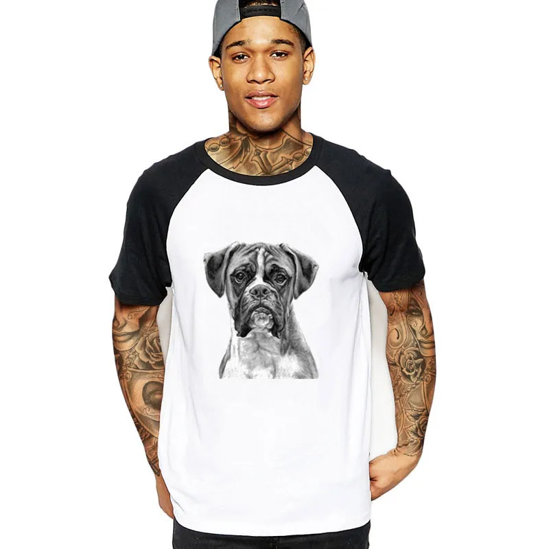 

Military Dabbing Boxer Funny T-Shirt Man Short Sleeve Novelty Dog TShirts Crew Neck Purified Cotton Tops Plus Size male T Shirts