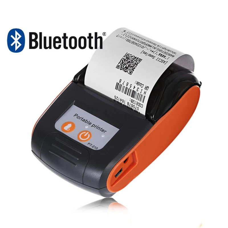 Мини Беспроводной Термальность принтер с переносной чехол Bluetooth 58 мм Портативный