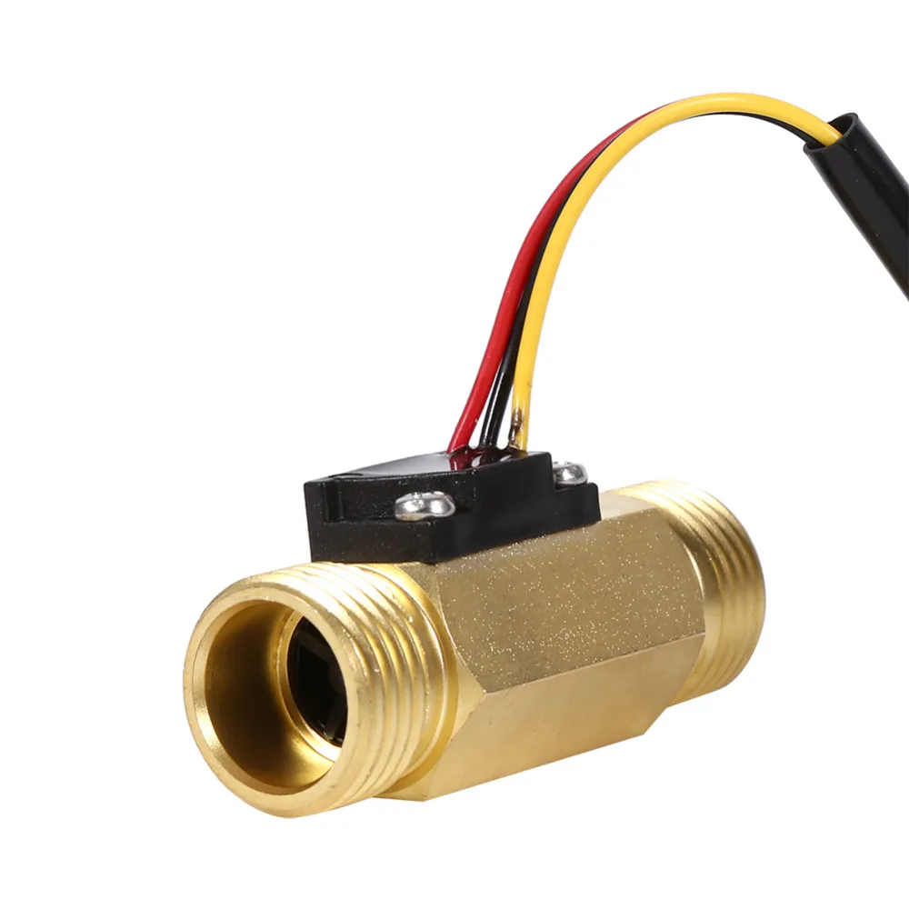 

G1/2" Copper Flow Switch Hall Effect Liquid Water Flow Sensor Switch Flowmeter Meter 1-30L/min sensor de nivel de agua