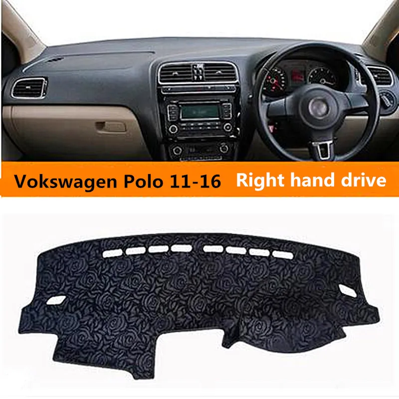 Right hand drive Car dashboard cover for Volkswagen Polo Graceful Rose