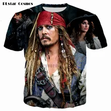PLstar Cosmos Brand men t shirt 3D printing Pirates of the Caribbean T shirt short sleeve casual tshirt man tees tops plus size