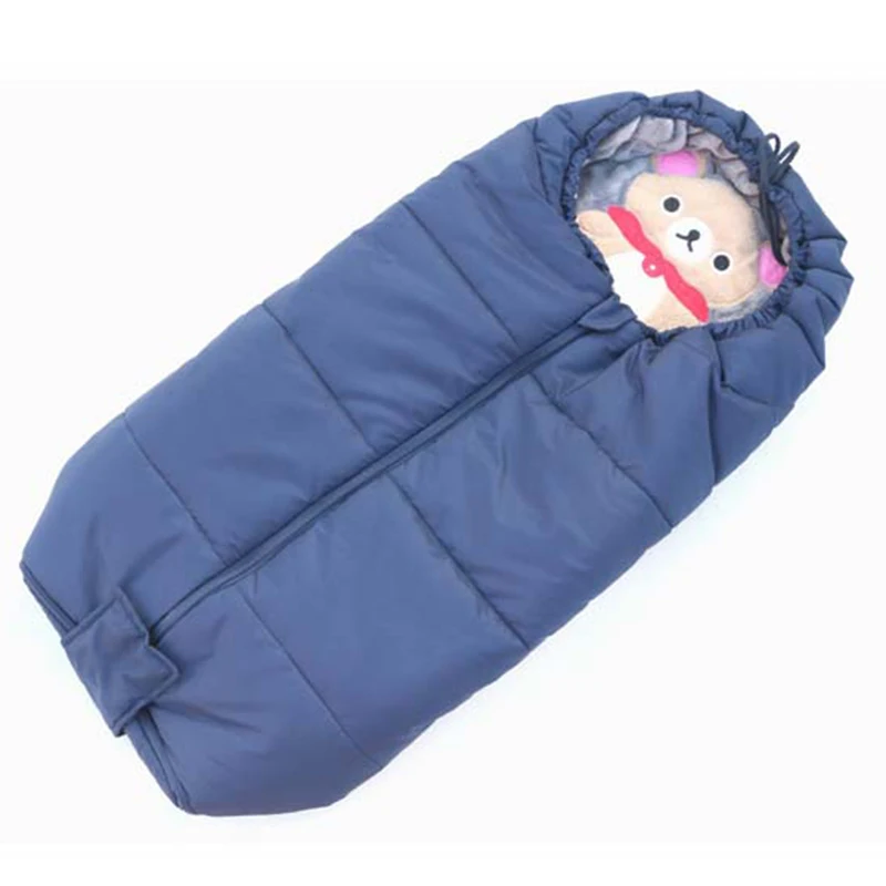 Детский спальный мешок для матрац для детской коляски в коляске ветрозащитный Теплый Универсальный чехол для ног детские коврики для коляски детские аксессуары - Цвет: Bear Blue