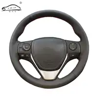 Kunstmatige Lederen auto stuurwiel vlecht voor Toyota RAV4 2013-2016 Toyota Corolla 2014-2016 Scion/Custom gemaakt Steering cover