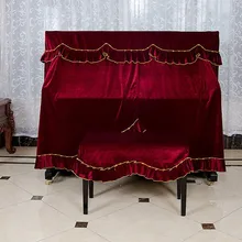 1 компл. 3 цвета пыле дома текстильный чехол плотная ткань золото бархат Пианино крышка KQ 008