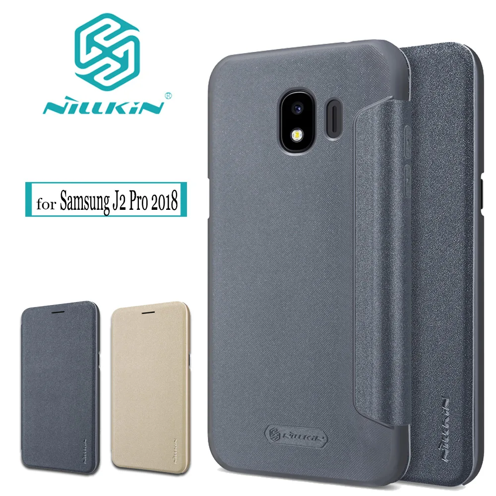 for Samsung Galaxy J2 Pro 2018 Case Nillkin Luxury PU Flip Leather