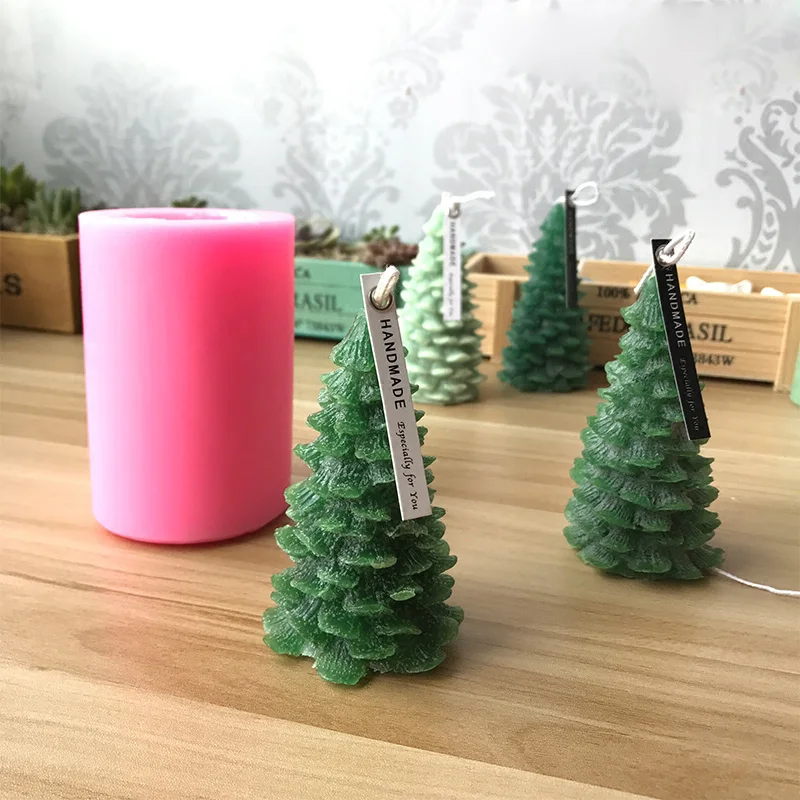DIY Ручная форма для свечей пластырь восковая форма ароматерапия гипсовая форма Рождественская елка свеча силиконовый пластырь для ароматерапии