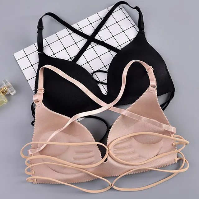 Cheap גמישות לדחוף את חזיית Bralette חזייה נשים אלחוטי חזייה למעלה לנשימה כרית חזה לובש תחתוני חזיות לנשים # SW