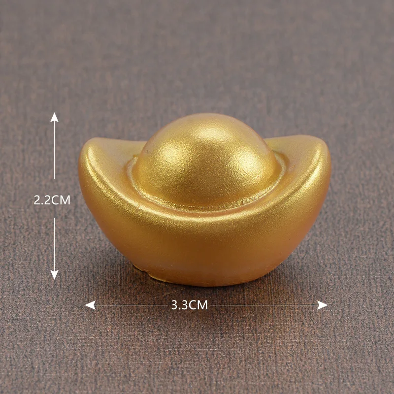 10 шт. желтый милый Yuanbao Золотая монета мышь украшения богатые мыши маленькая статуя маленькая фигурка ремесла украшения животных