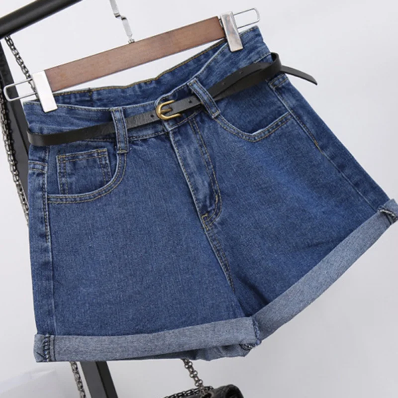 2018 г. новые модные ретро джинсы женские летние высокая Талия проката джинсовые шорты с карманами плюс Размеры шорты feminino W3