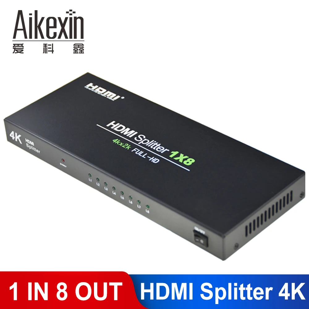 HDMI сплиттер 1X2/1X4/1X8 Ultra HD 4K Full HD 1080P сплиттер HDMI 1 в 2/4/8 выход видео сплиттер для DVD HD tv PS3 Xbox