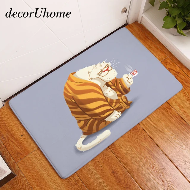 DecorUhome Waterdichte Antislip Deur Mat Cartoon Dieren Kat Tijger ... DecorUhome Waterdichte Antislip Deur Mat Cartoon Dieren Kat Tijger ...