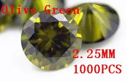 

MRHUANG AAA Grade CZ Cubic Zirconia Olive Green Round Zircon 2.25MM DIY Jewelry Findings Supplies Free Shipping