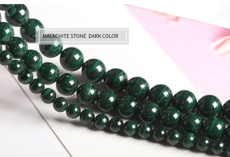 Natural Malachite Beads Dark Green Color 4 6 8 10mm Pick Size Semi-precious stones Accessories For Jewelry Making