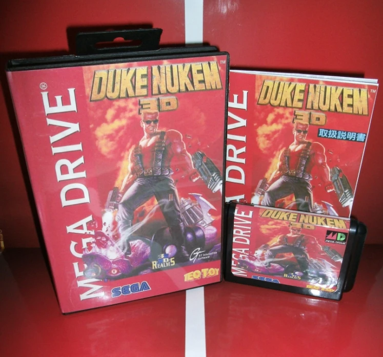 

Duke Nukem 3D US Cover with box and manual For Sega Megadrive Genesis Video Game Console 16 bit MD card