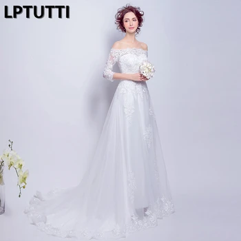 

LPTUTTI Lace Embroidery New Vintage Princess Bridal Marriage Gown Bride Simple Party Events Long Luxury Wedding Dress