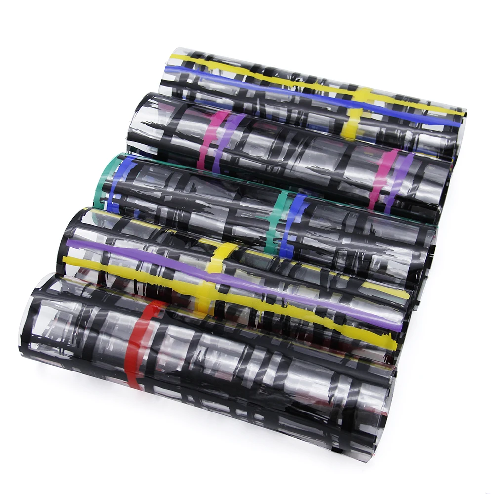 

20*34cm Transparent Plaid Printed Synthetic Leather Fabric Sheet, DIY Handmade Materials for phone case hair bow ,1Yc6654