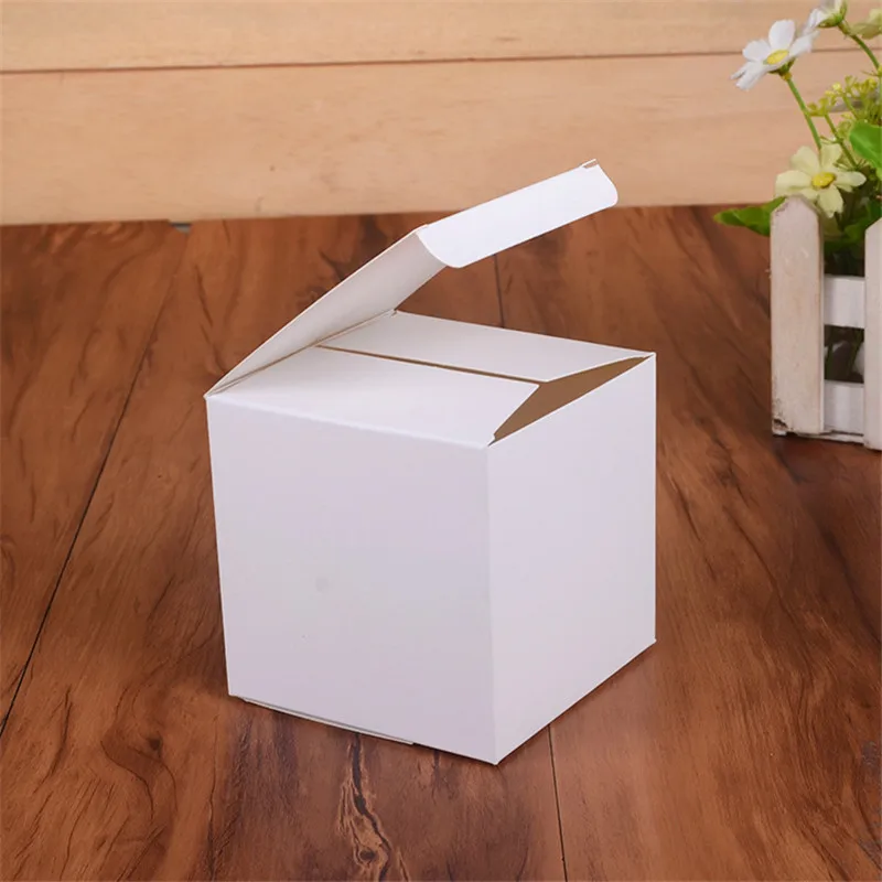 300pcslot 7 Sizes White Square Paper Boxsmall White Cardboard Paper