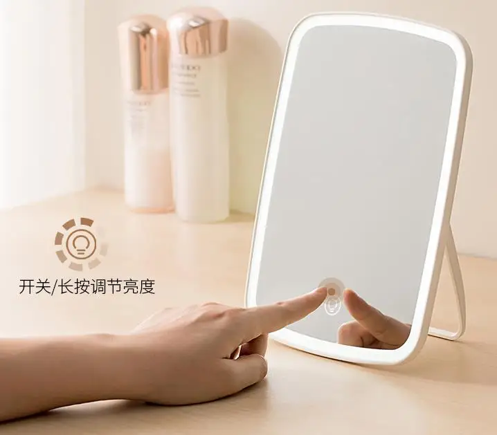 Xiaomi Mijia, зеркало для макияжа, светодиодный светильник, портативный складной светильник, зеркало для общежития, домашнего рабочего стола, портативное зеркало, умный продукт