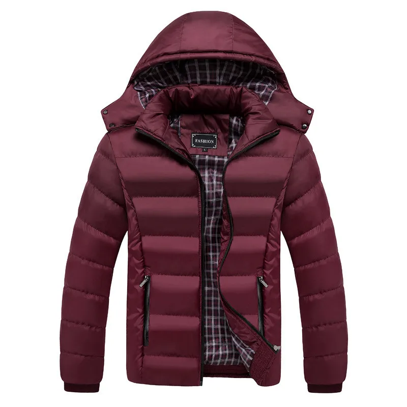 Зимняя мужская куртка, Мужская шапка, отстегивающееся теплое пальто, хлопковые пальто, мужские пальто, куртки с капюшоном, воротник, тонкая одежда, толстые парки