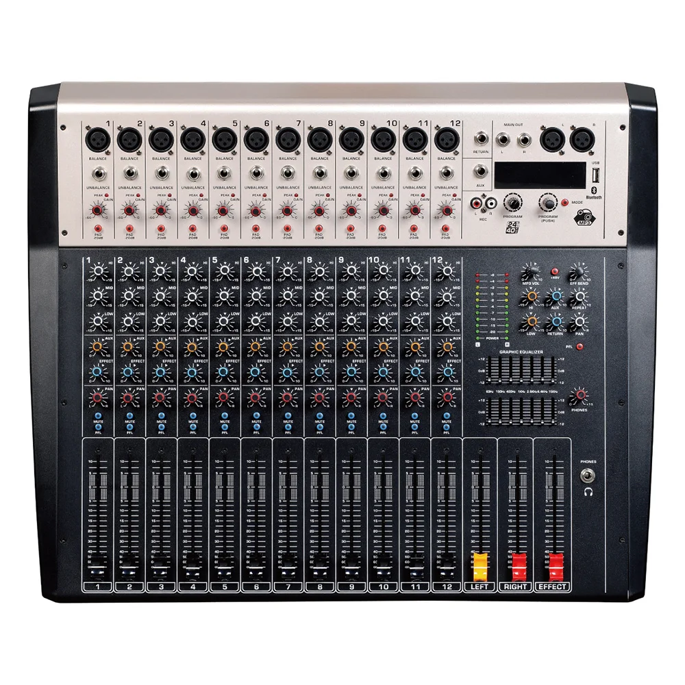 US $350.00 Mixing Console Recorder 48 V Phantom Power Monitor AUX Effect Path 616 Channel Audio Mixer USB Comes With Power Amplifier LV