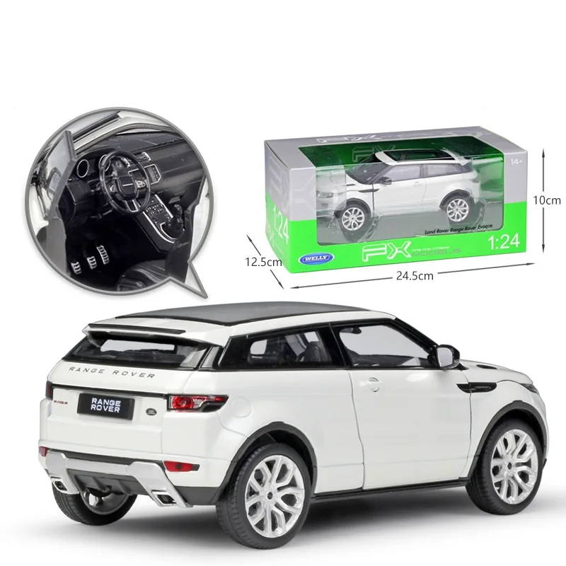 1:24 Welly Range Rover Evoque белый/зеленый/синий/красный/черный/серый литая модель автомобиля